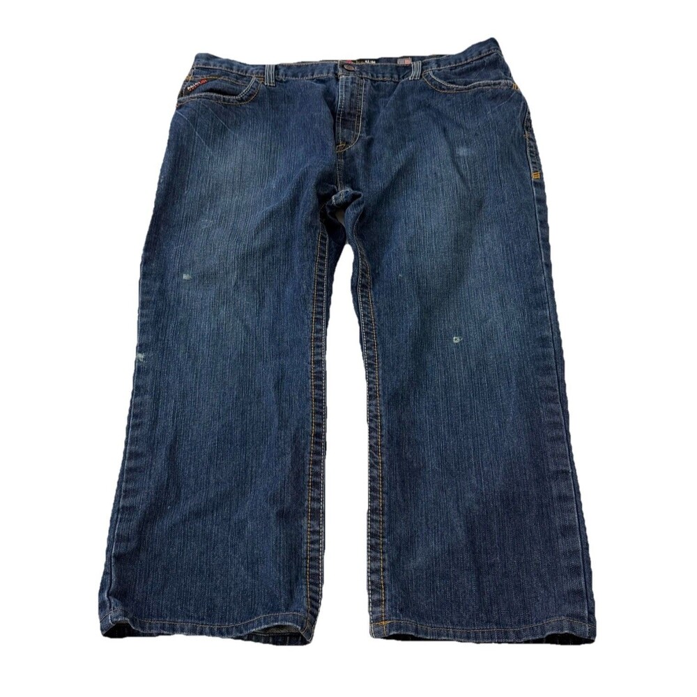 Ariat FR M5 Slim Straight Jeans Mens 44x26 Blue Flame Resistant Work Pants